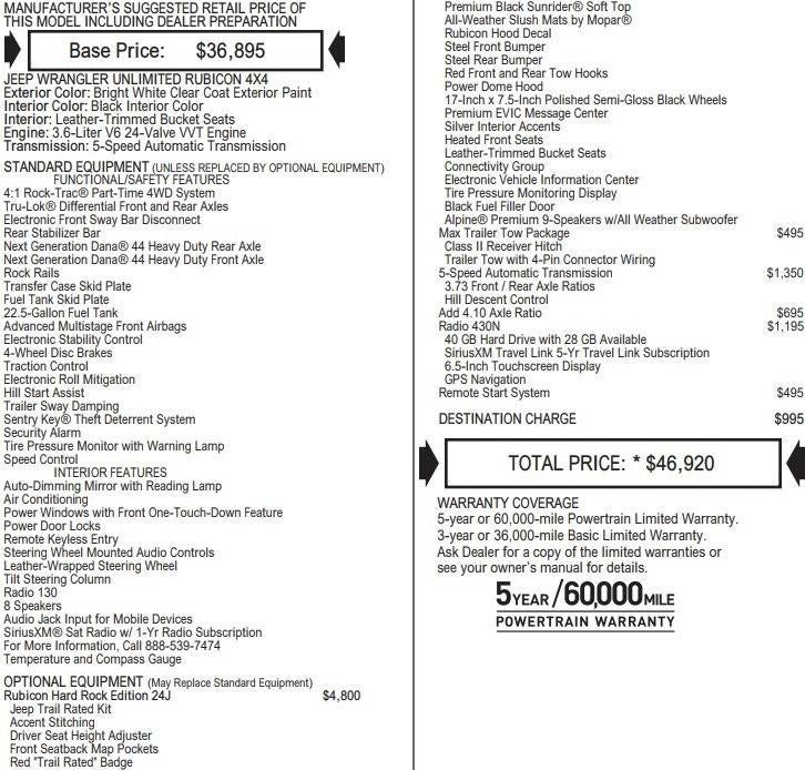 2016 Jeep Wrangler Unlimited Rubicon Hard Rock