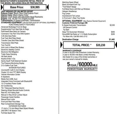 2018 Jeep Wrangler Unlimited Sport