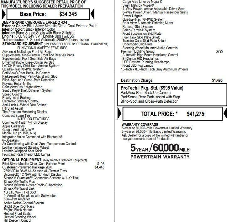 2020 Jeep Grand Cherokee North Edition 4x4