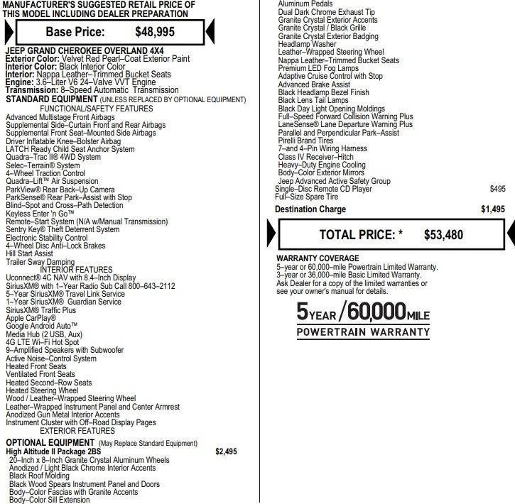 2019 Jeep Grand Cherokee High Altitude