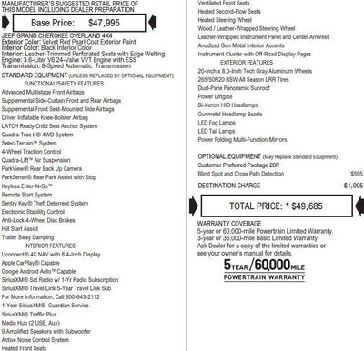 2018 Jeep Grand Cherokee Overland