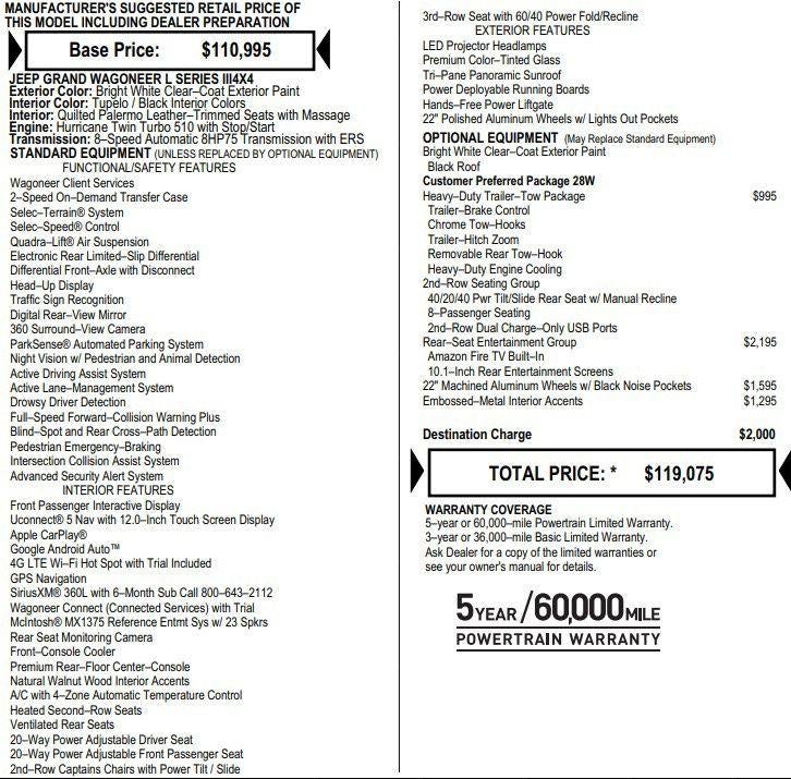 2023 Jeep Grand Wagoneer L Series III 4x4