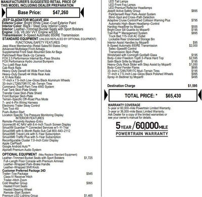 2022 Jeep Gladiator Mojave 4x4