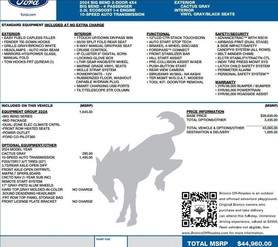 2024 Ford Bronco Big Bend