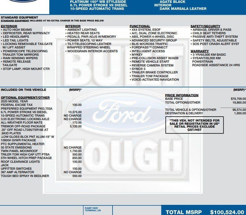 2020 Ford F-250 Platinum