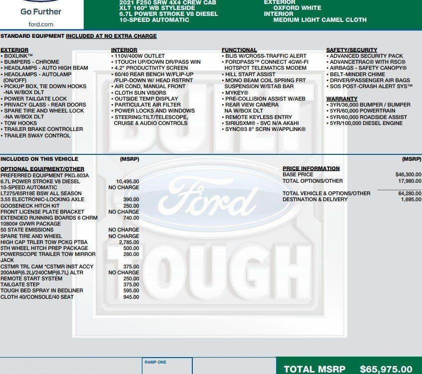 2021 Ford Super Duty F-250 SRW XLT