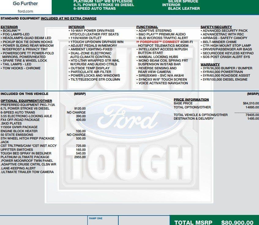 2019 Ford F-350 Platinum
