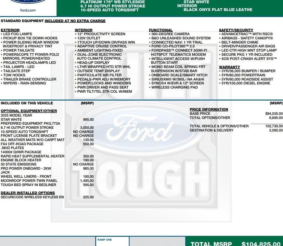 2025 Ford Super Duty F-450 DRW Platinum