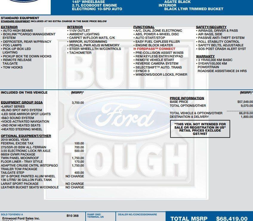 2019 Ford F-150 Lariat