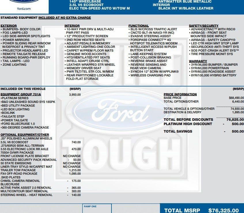 2023 Ford F-150 Platinum