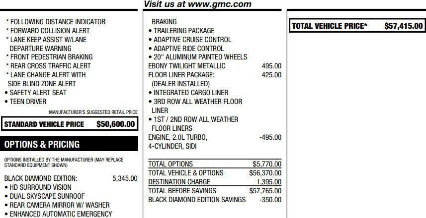 2023 GMC Acadia Denali