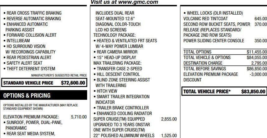 2026 GMC Yukon Elevation