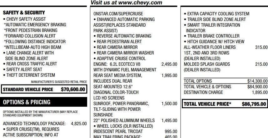 2023 Chevrolet Tahoe Premier