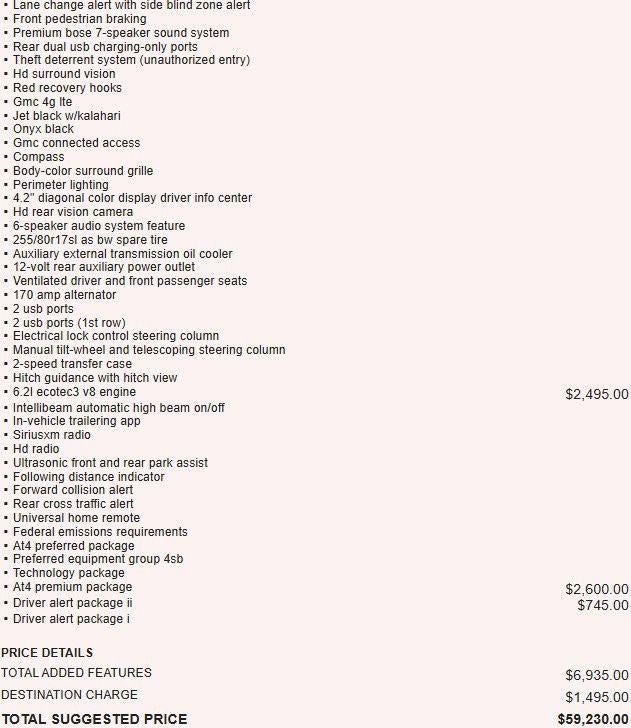 2019 GMC Sierra 1500 AT4