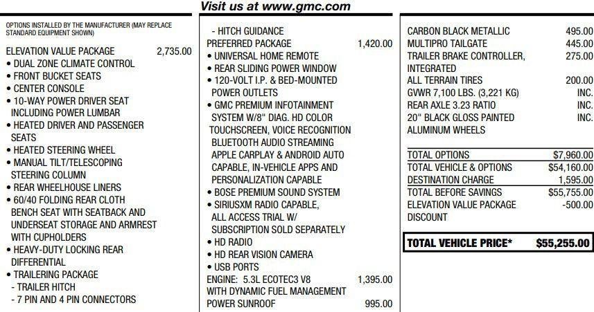 2020 GMC Sierra 1500 Elevation