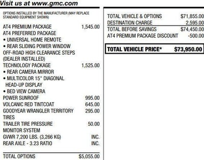 2026 GMC Sierra 1500 AT4