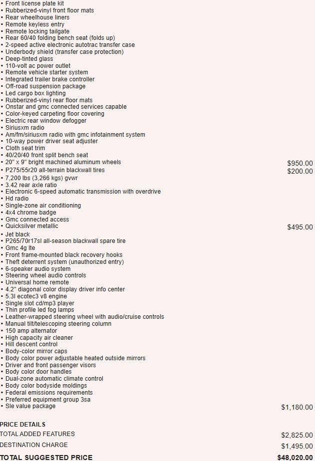 2019 GMC Sierra 1500 Limited SLE