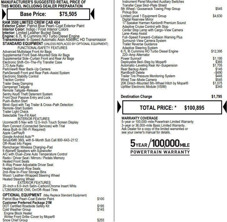 2022 RAM 3500 Limited