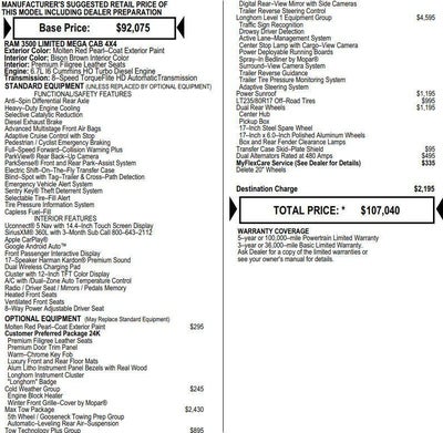 2026 RAM 3500 Limited Longhorn Mega Cab 4x4 6'4" Box