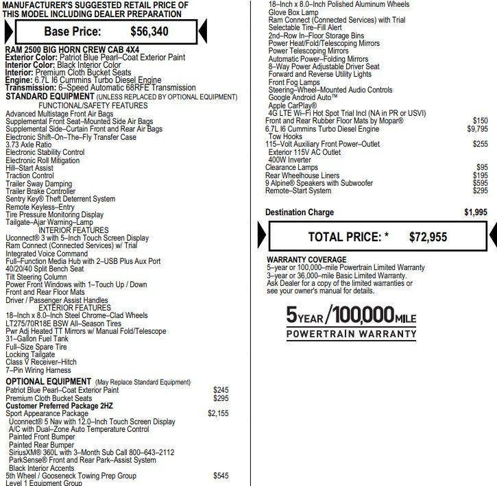 2024 RAM 2500 Big Horn