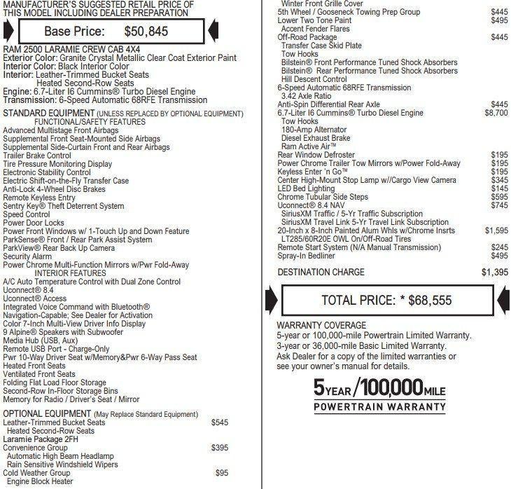 2017 RAM 2500 Laramie