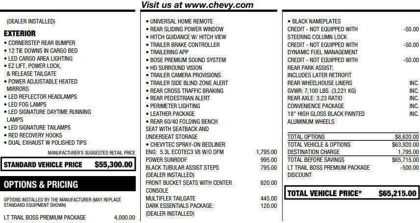 2022 Chevrolet Silverado 1500 LT Trail Boss
