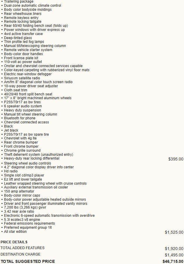 2018 Chevrolet Silverado 1500 LT All Star Edition