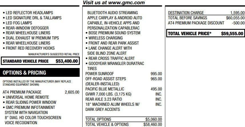 2020 GMC Sierra 1500 AT4