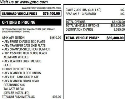 2026 GMC Sierra 1500 AT4X
