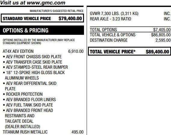 2026 GMC Sierra 1500 AT4X