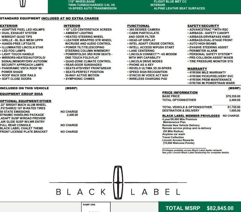 2022 Lincoln Aviator Black Label