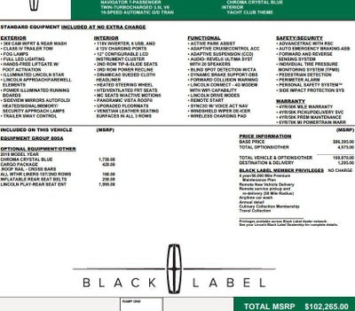 2019 Lincoln Navigator Black Label