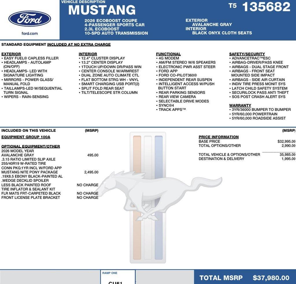 2026 Ford Mustang EcoBoost Fastback