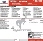 2026 Ford Bronco Raptor 4 Door Advanced 4x4