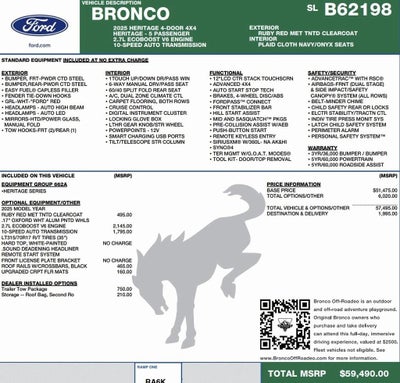2025 Ford Bronco Heritage Edition 4 Door Advanced 4x4