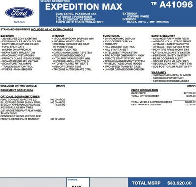 2026 Ford Expedition Max Platinum 4x4