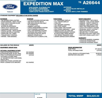 2026 Ford Expedition Max Platinum 4x4