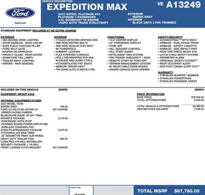 2027 Ford Expedition Max Platinum 4x4