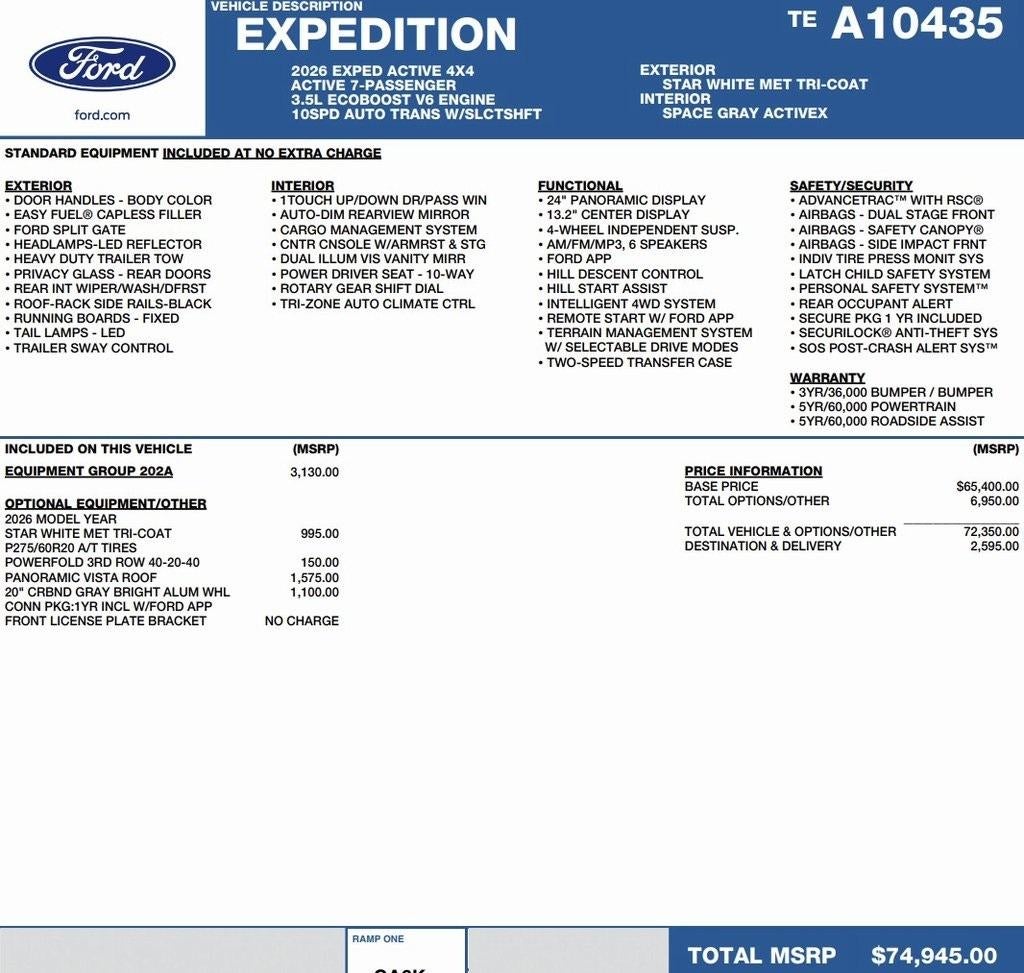 2026 Ford Expedition Active 4x4
