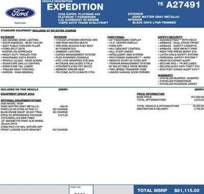 2026 Ford Expedition Platinum 4x4