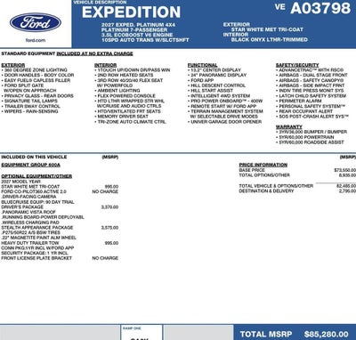 2027 Ford Expedition Platinum 4x4