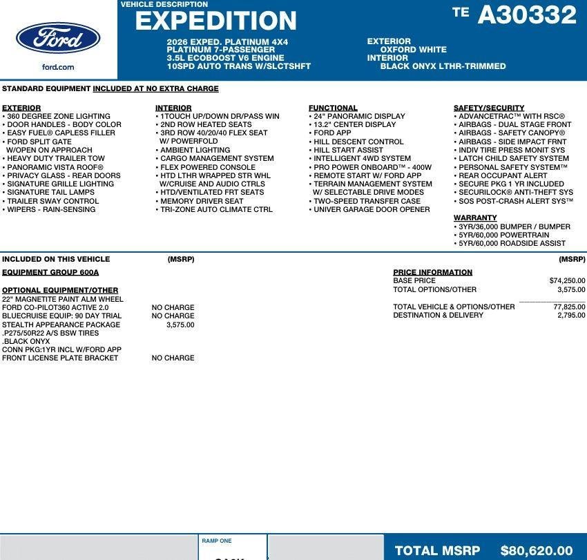 2026 Ford Expedition Platinum 4x4