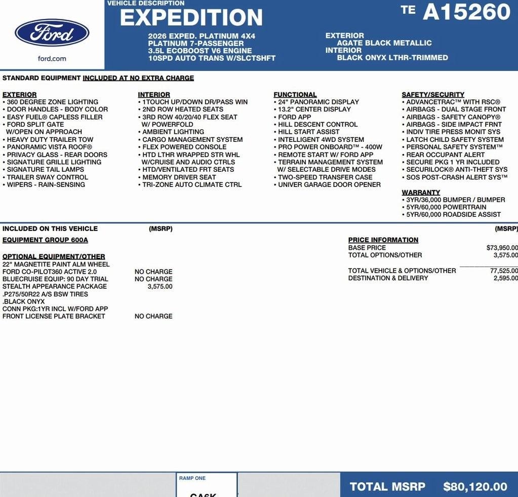 2026 Ford Expedition Platinum 4x4