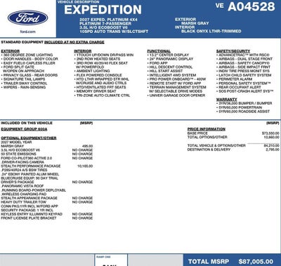 2027 Ford Expedition Platinum 4x4