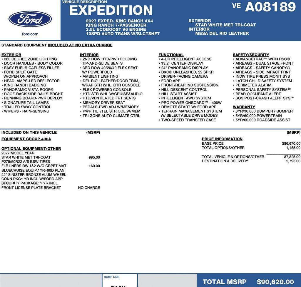 2027 Ford Expedition King Ranch 4x4