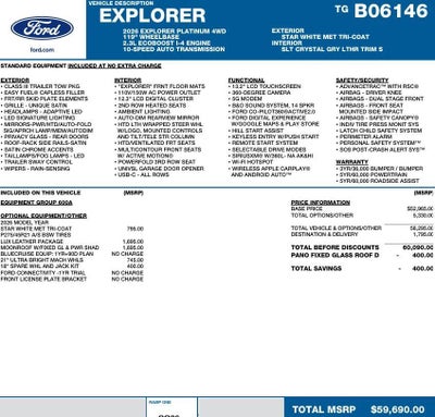 2026 Ford Explorer Platinum 4WD