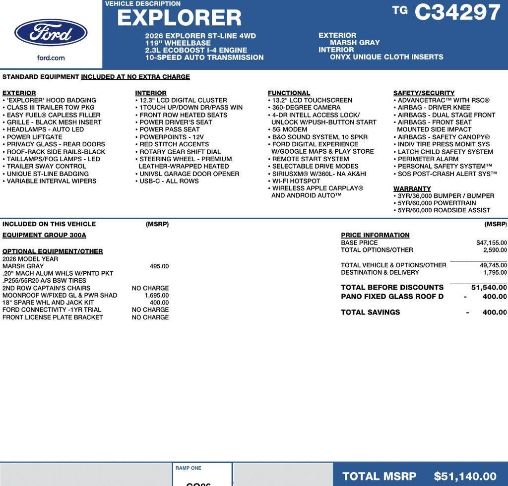 2026 Ford Explorer ST-Line 4WD
