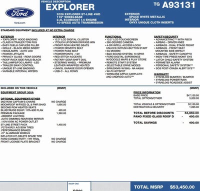 2026 Ford Explorer ST-Line 4WD