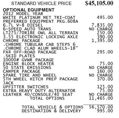 2012 Ford Super Duty F-250 SRW 4WD Crew Cab 6-3/4 Ft Box Lariat