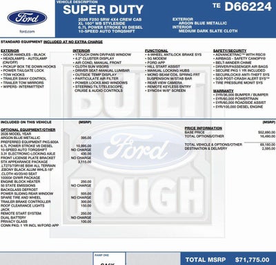 2026 Ford Super Duty F-250 SRW XL 4WD Crew Cab 6.75' Box